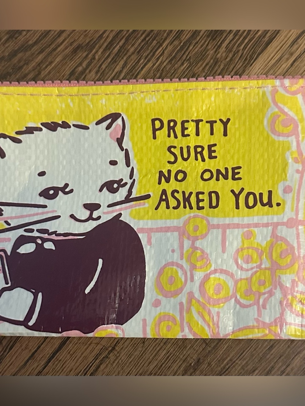 Cat wallet / money pouch / makeup bag “Pretty Sure No One Asked You”